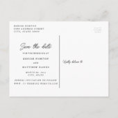 Benutzerdefiniertes Foto Save the Date Postkarte (Rückseite)