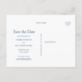Benutzerdefiniertes Foto Save the Date Postkarte (Rückseite)