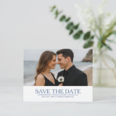 Benutzerdefiniertes Foto Save the Date Postkarte (Stehend Vorderseite)