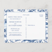 Benutzerdefiniertes Foto Save the Date Postkarte (Rückseite)