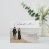 Benutzerdefiniertes Foto Save the Date Postkarte (Stehend Vorderseite)