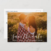 Benutzerdefiniertes Foto Save the Date Postkarte (Vorne/Hinten)