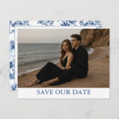 Benutzerdefiniertes Foto Save the Date Postkarte (Vorne/Hinten)