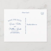 Benutzerdefiniertes Foto Save the Date Postkarte (Rückseite)