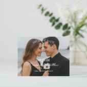 Benutzerdefiniertes Foto Save the Date Postkarte (Stehend Vorderseite)