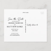 Benutzerdefiniertes Foto Save the Date Postkarte (Rückseite)