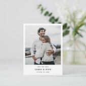 Benutzerdefiniertes Foto Save the Date Postkarte e (Stehend Vorderseite)