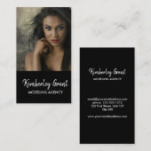 Benutzerdefiniertes Foto schwarz modellieren Visitenkarte (Vorne/Hinten)