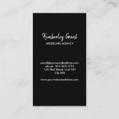 Benutzerdefiniertes Foto schwarz modellieren Visitenkarte (Rückseite)