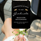 Benutzerdefiniertes Foto Schwarz-weiß Gold Abschlu Fächer