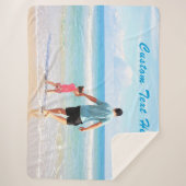 Benutzerdefiniertes Foto-Sherpa-Deckblatt mit Text Sherpadecke (Vorderseite)