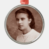 Benutzerdefiniertes Foto Silbernes Ornament (Vorne)