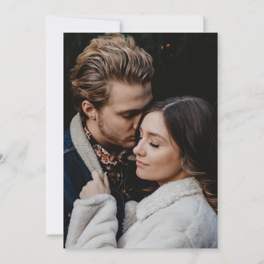 Benutzerdefiniertes Foto Silver Diamonds Wedding S Save The Date (Rückseite)