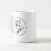 Benutzerdefiniertes Foto Snowboarden Eisbär Kaffeetasse (Vorderseite Links)