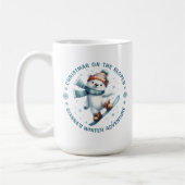 Benutzerdefiniertes Foto Snowboarden Eisbär Kaffeetasse (Links)