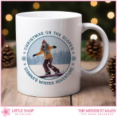 Benutzerdefiniertes Foto Snowboarden Eisbär Kaffeetasse