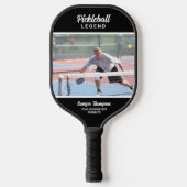 Benutzerdefiniertes Foto Spaß, Schwarz Personalisi Pickleball Schläger (Vorderseite)