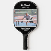 Benutzerdefiniertes Foto Spaß, Schwarz Personalisi Pickleball Schläger (Rückseite)