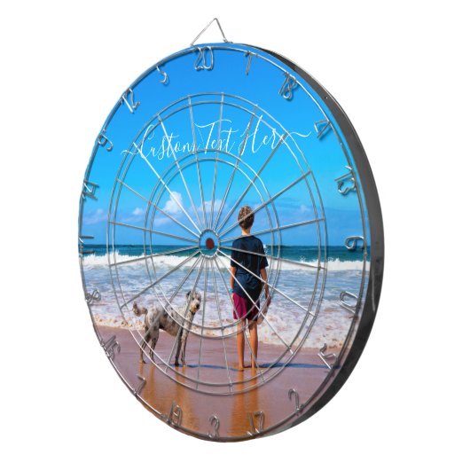 Benutzerdefiniertes Foto-Speicherplatine mit Textn Dartscheibe (Vorderseite rechts)