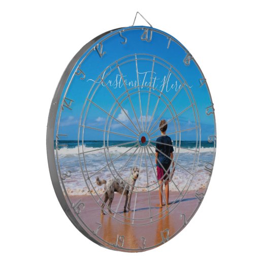 Benutzerdefiniertes Foto-Speicherplatine mit Textn Dartscheibe (Vorderseite Links)