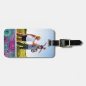 Benutzerdefiniertes Foto Stilvolles Muster Gepäckanhänger (Vorderseite horizontal)