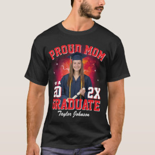 Benutzerdefiniertes Foto Stolz Mama des Absolvente T-Shirt