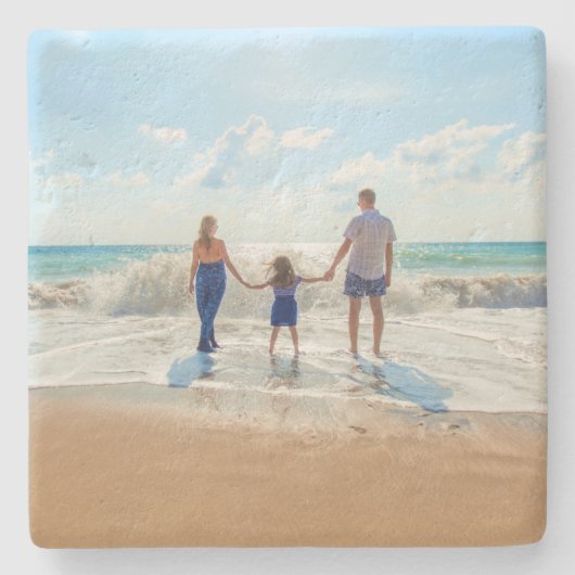 Benutzerdefiniertes Foto Stone Untersetzer mit Ihr (Vorderseite)