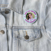 Benutzerdefiniertes Foto-Streifenmuster Alles Gute Button (Beispiel)