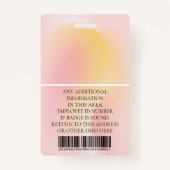 Benutzerdefiniertes Foto, Strichcode, Logo, Name Ausweis (Rückseite)