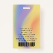 Benutzerdefiniertes Foto, Strichcode, Logo, Name Ausweis (Rückseite)