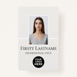 Benutzerdefiniertes Foto, Strichcode, Logo, Name Ausweis