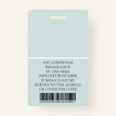 Benutzerdefiniertes Foto, Strichcode, Logo, Name Ausweis (Rückseite)