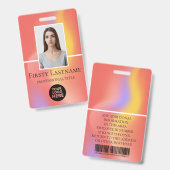 Benutzerdefiniertes Foto, Strichcode, Logo, Name Ausweis (Vorder- & Rückseite)