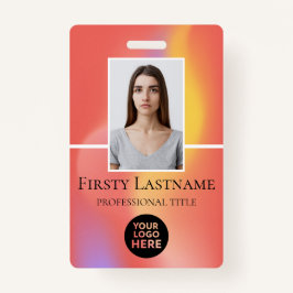 Benutzerdefiniertes Foto, Strichcode, Logo, Name Ausweis