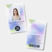 Benutzerdefiniertes Foto, Strichcode, Logo, Name Ausweis (Vorder- & Rückseite)