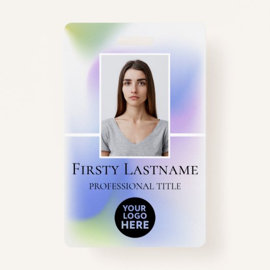 Benutzerdefiniertes Foto, Strichcode, Logo, Name Ausweis (Vorderseite)