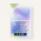 Benutzerdefiniertes Foto, Strichcode, Logo, Name Ausweis (Rückseite)