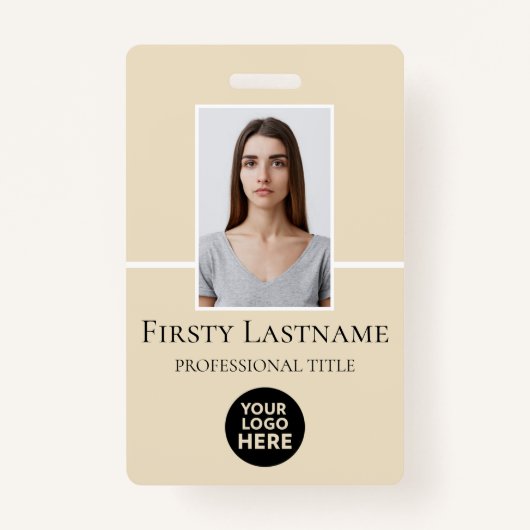 Benutzerdefiniertes Foto, Strichcode, Logo, Name Ausweis (Vorderseite)