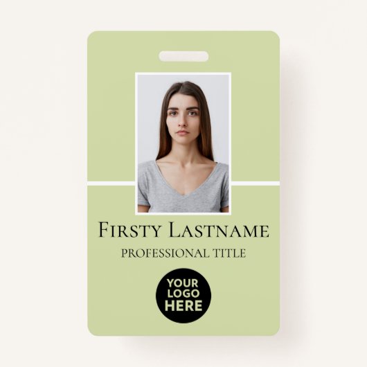 Benutzerdefiniertes Foto, Strichcode, Logo, Name Ausweis (Vorderseite)