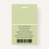 Benutzerdefiniertes Foto, Strichcode, Logo, Name Ausweis (Rückseite)