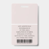 Benutzerdefiniertes Foto, Strichcode, Logo, Name Ausweis (Rückseite)