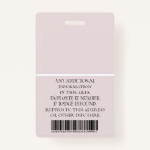 Benutzerdefiniertes Foto, Strichcode, Logo, Name Ausweis (Rückseite)