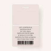 Benutzerdefiniertes Foto, Strichcode, Logo, Name Ausweis (Rückseite)