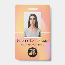 Benutzerdefiniertes Foto, Strichcode, Logo, Name Ausweis