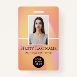 Benutzerdefiniertes Foto, Strichcode, Logo, Name Ausweis