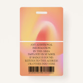 Benutzerdefiniertes Foto, Strichcode, Logo, Name Ausweis (Rückseite)