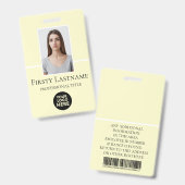 Benutzerdefiniertes Foto, Strichcode, Logo, Name Ausweis (Vorder- & Rückseite)