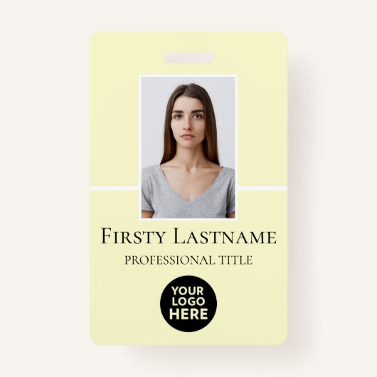 Benutzerdefiniertes Foto, Strichcode, Logo, Name Ausweis (Vorderseite)