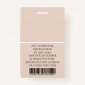 Benutzerdefiniertes Foto, Strichcode, Logo, Name Ausweis (Rückseite)