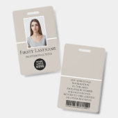 Benutzerdefiniertes Foto, Strichcode, Logo, Name Ausweis (Vorder- & Rückseite)